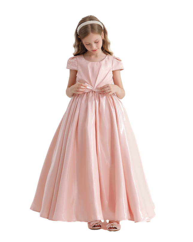 Pink Bow Long Brea Dress