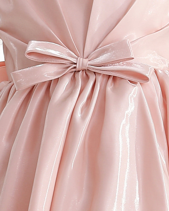 Pink Bow Long Brea Dress