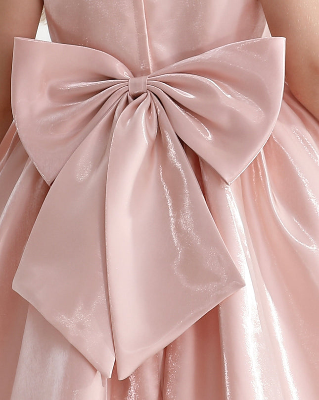 Pink Bow Long Brea Dress