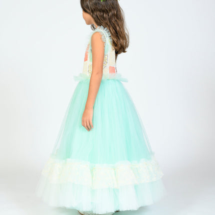 Mint Lynn Embroidered Dress