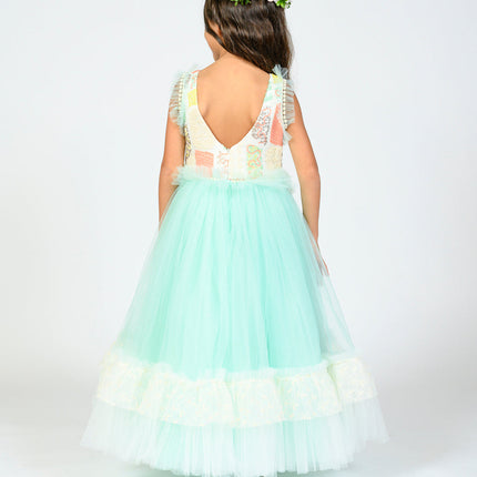 Mint Lynn Embroidered Dress