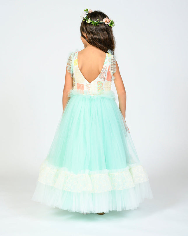 Mint Lynn Embroidered Dress