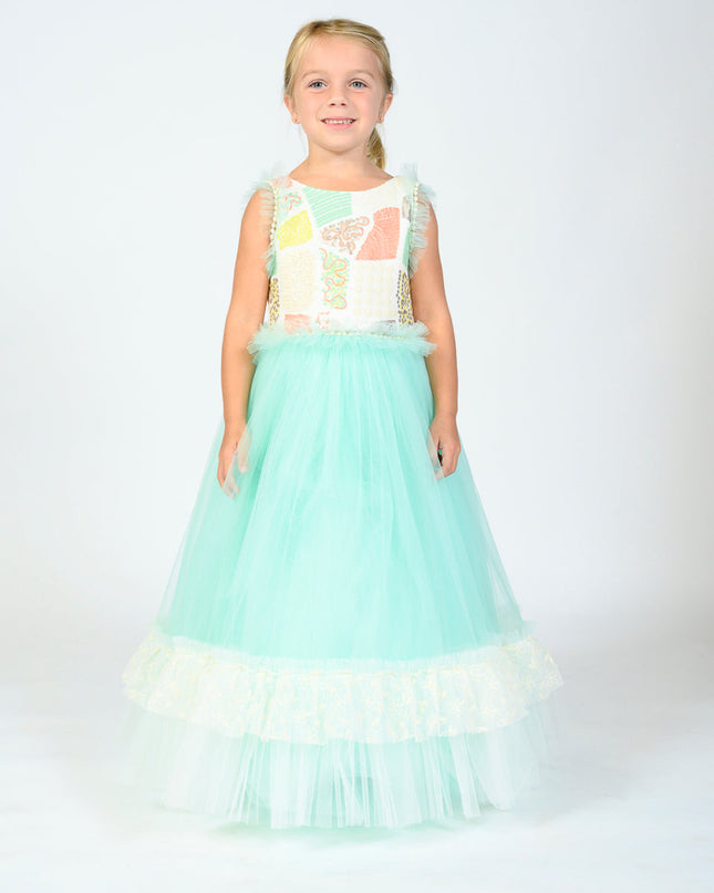 Mint Lynn Embroidered Dress