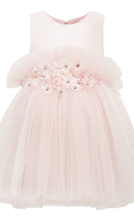 Pink Flower Tulle Dress