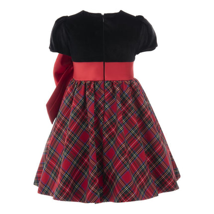 kids-atelier-tulleen-kid-baby-girl-black-plaid-bow-dress-th-2110-black