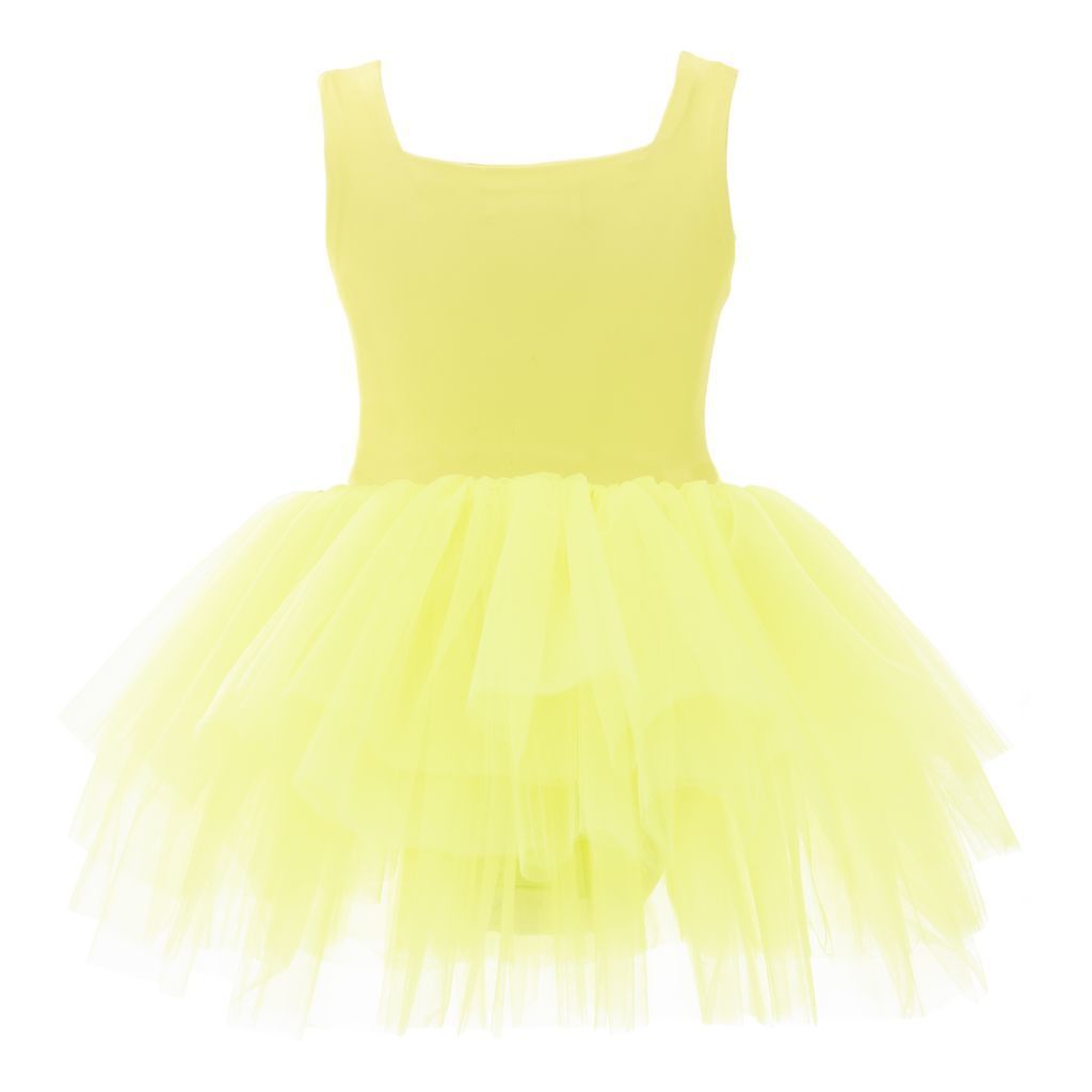 kids neon dress Kids' Neon Stripes Sleeveless Tiered Dress
