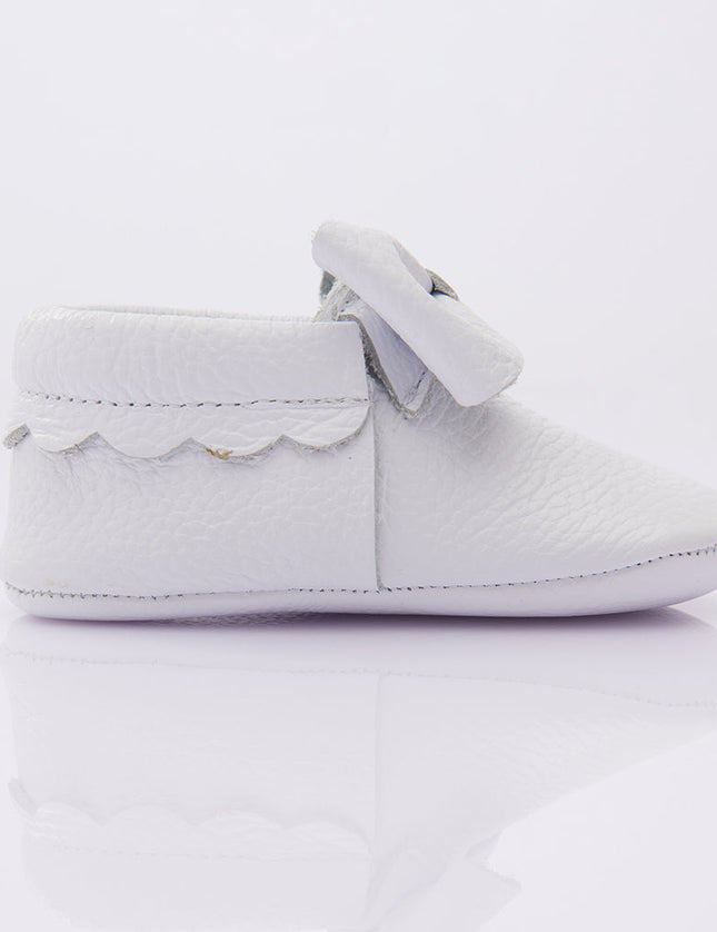 White Bow Booties