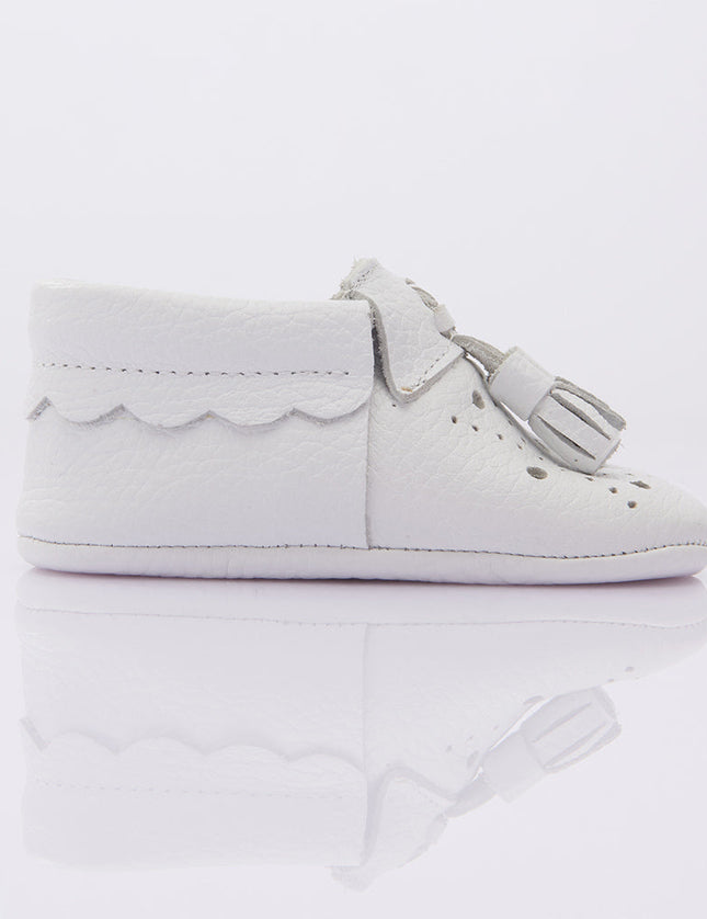 White Tassel Booties