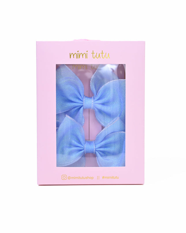 Shimmering Bow Hairclip Set