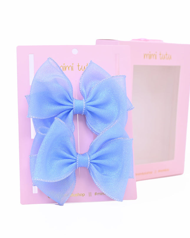 Shimmering Bow Hairclip Set