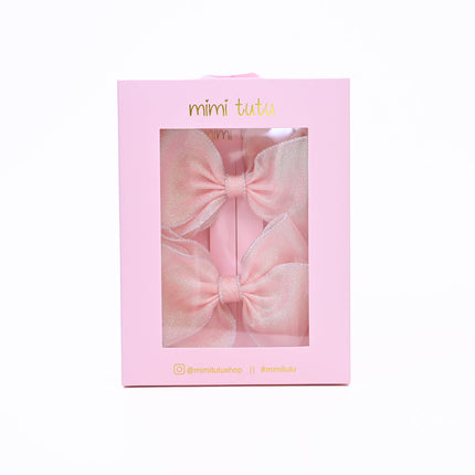 Shimmering Bow Hairclip Set