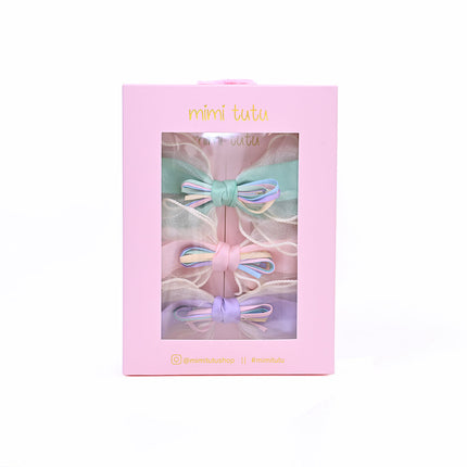 Multicolor Ribbon Bow Hairclip Set