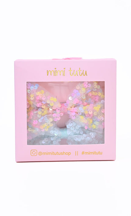 Sequin Bow Hairclip Set