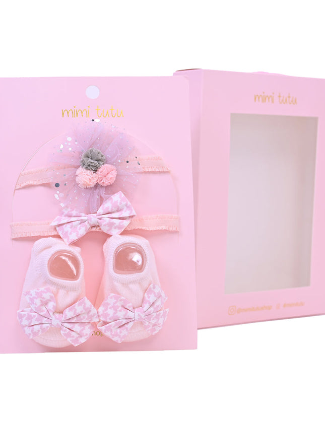 Pink Bow and Flower Gift Set