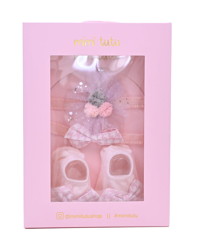 Pink Bow and Flower Gift Set