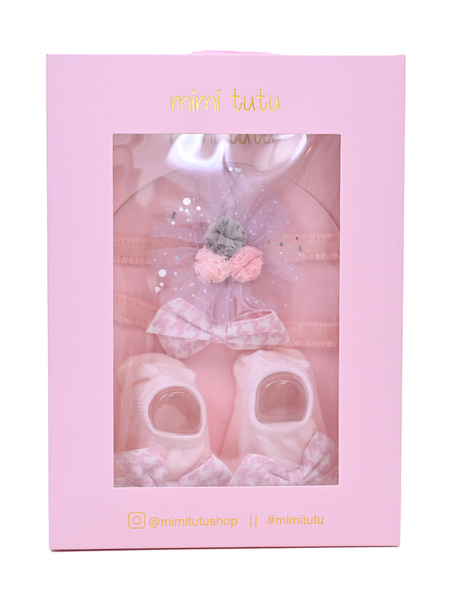 Pink Bow and Flower Gift Set