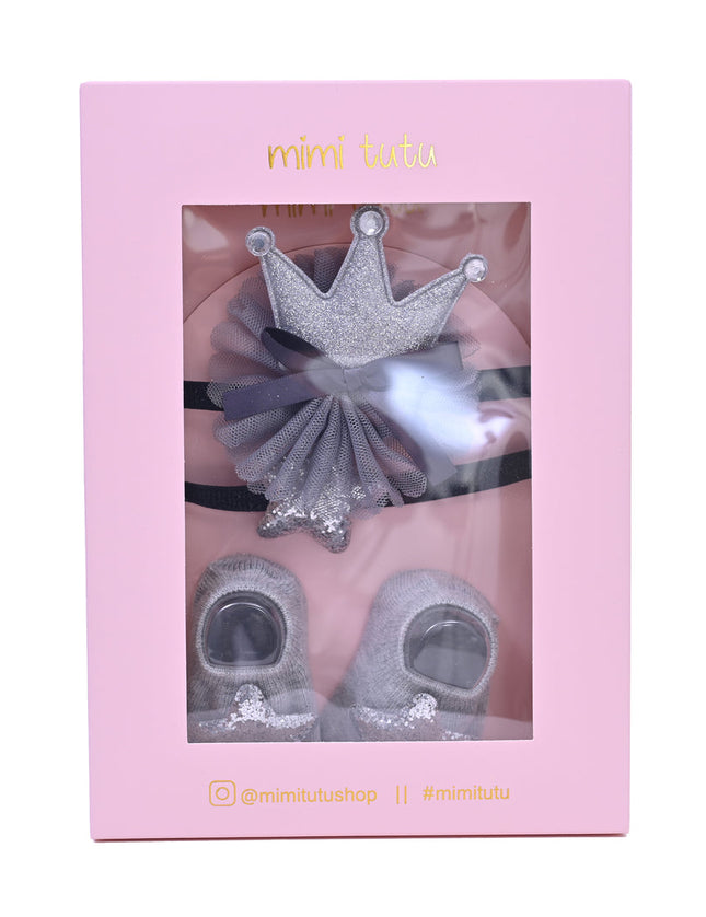Grey Star and Bow Crown Gift Set