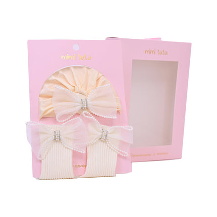 Yellow Bow Pearl Lined Gift Set