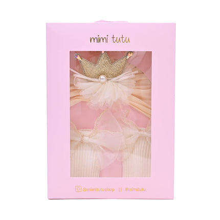 Yellow Bow Flower Crown Gift Set