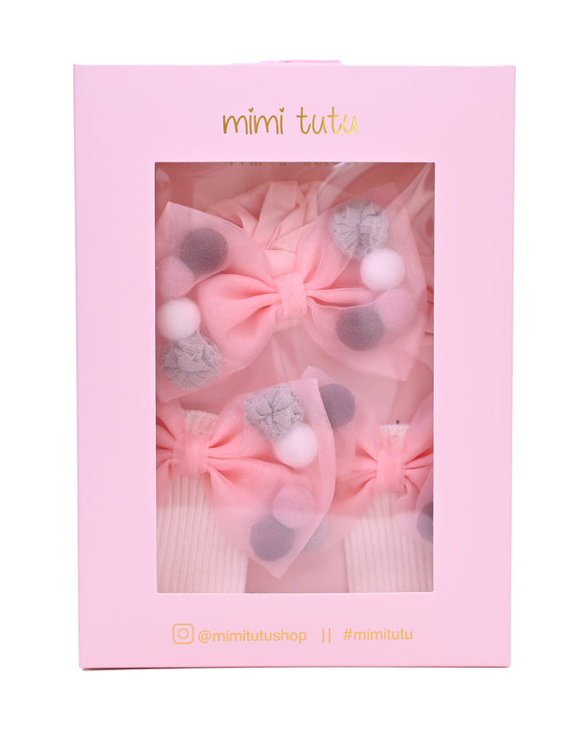 Pink Bow and Multicolored Accent Gift Set