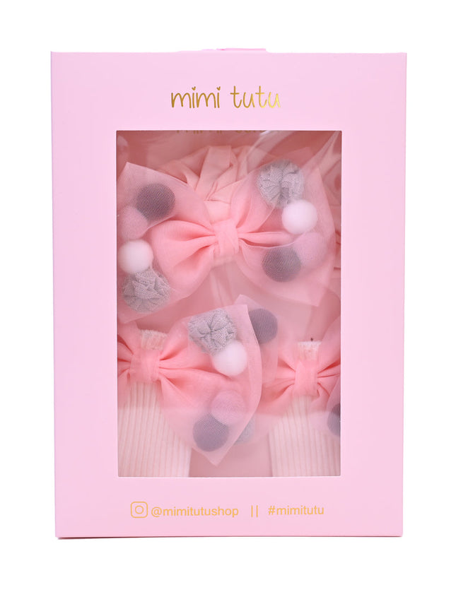Pink Bow and Multicolored Accent Gift Set