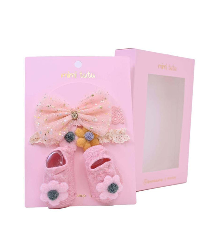 Multicolor Flower and Bow Gift Set