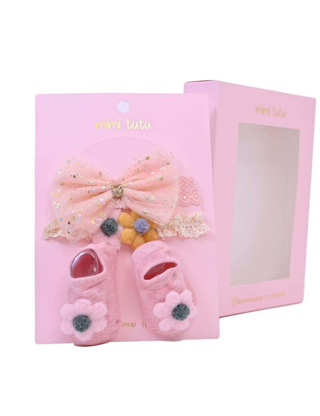 Multicolor Flower and Bow Gift Set