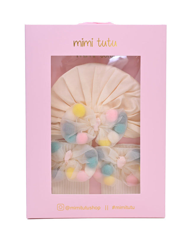 Ivory Multicolor Bow Gift Set