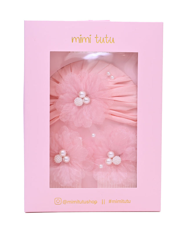 Pink Pearl Flower Gift Set