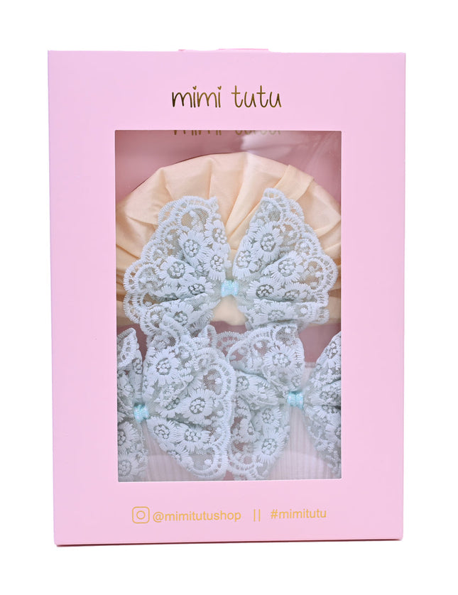 Kidsatelier-Tulleen-MTBGS4203-teal-lace-bow-and-yellow-white-gift-set