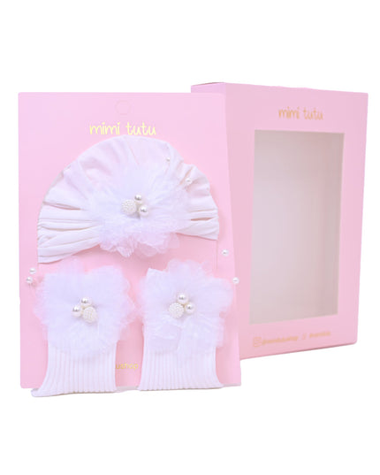 White Pearl Flower Gift Set