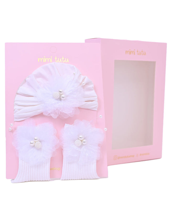 White Pearl Flower Gift Set
