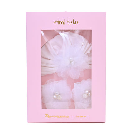 White Pearl Flower Gift Set