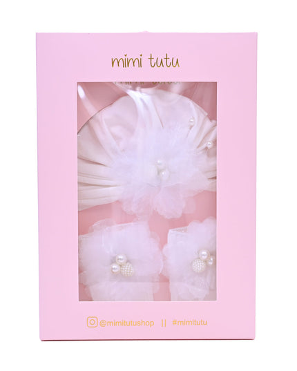 White Pearl Flower Gift Set