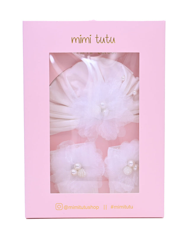 White Pearl Flower Gift Set