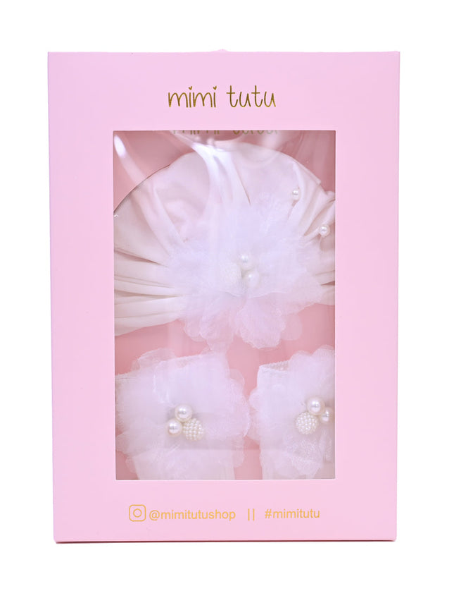 White Pearl Flower Gift Set