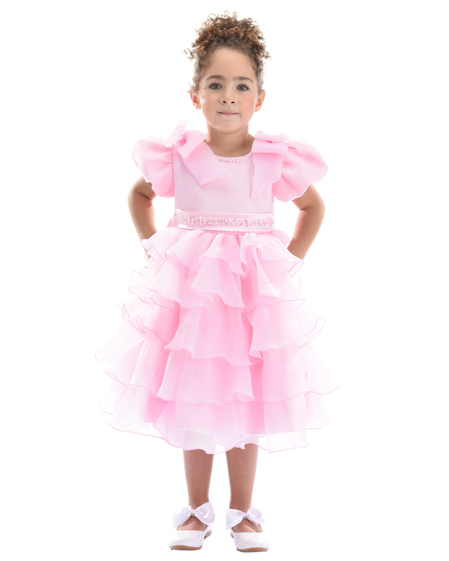 Pink Bonaventura Ruffle Dress