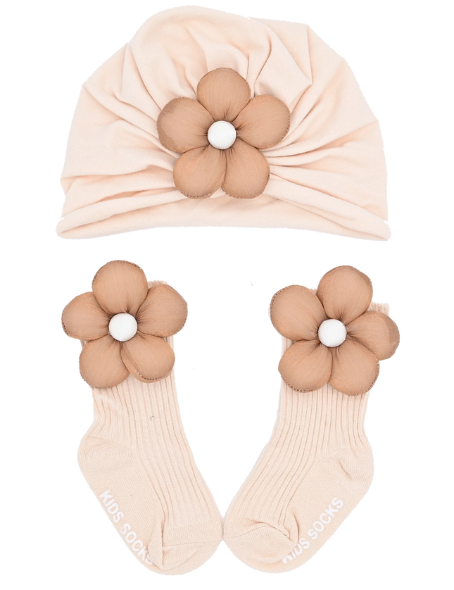 kidsatelier-tulleen-MTBGS4222-brown-flower-beige-accent-gift-set