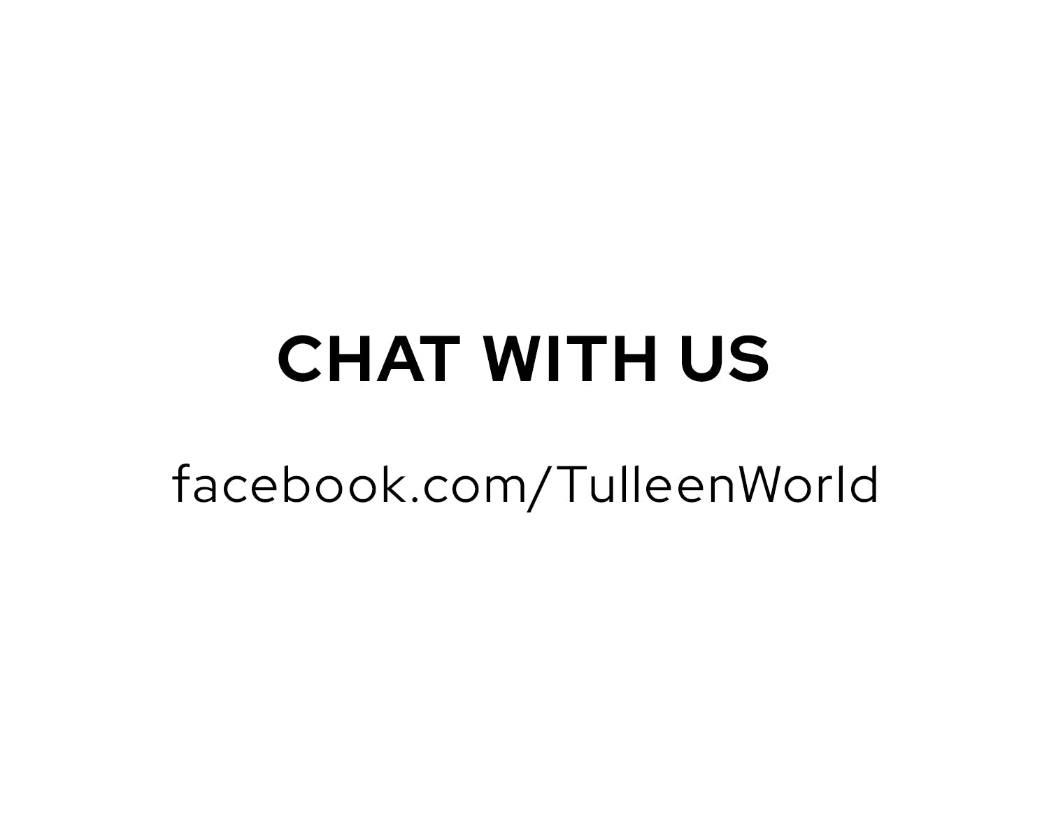 Chat with us on Facebook