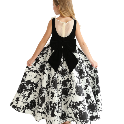 Black and White Abstract Dalmeny Dress