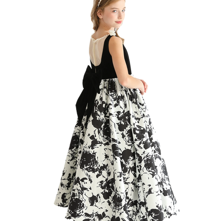 Black and White Abstract Dalmeny Dress