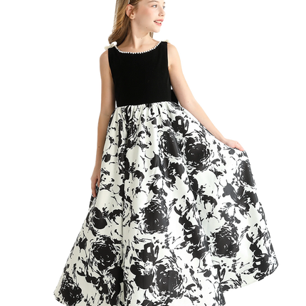 Black and White Abstract Dalmeny Dress