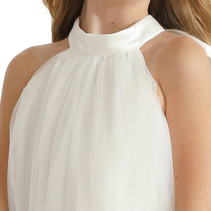 White Sleeveless Ocala Dress