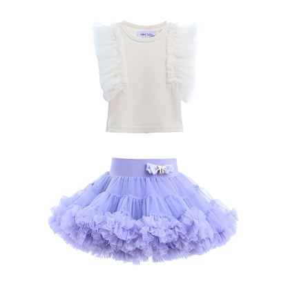 Multicolor Diana Ruffle Skirt Outfit