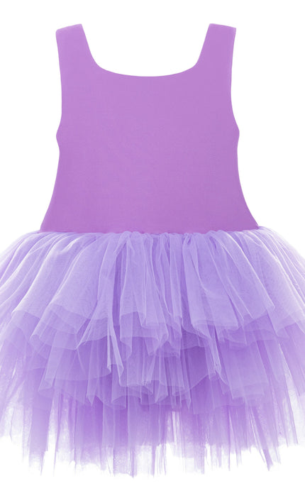 Purple Iris Solid Tutu Dress