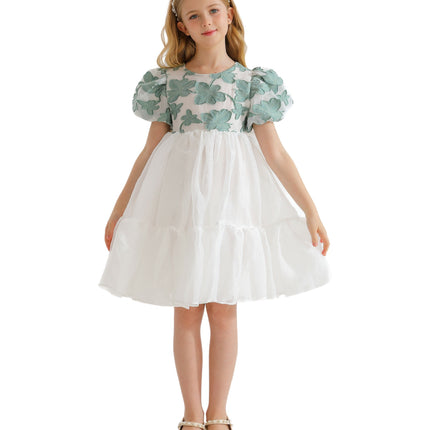 Green Winona Floral Teacup Dress