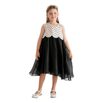 Black Menorca Polka Dot Dress