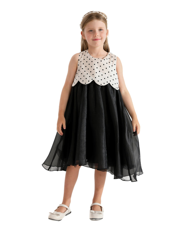 Black Menorca Polka Dot Dress