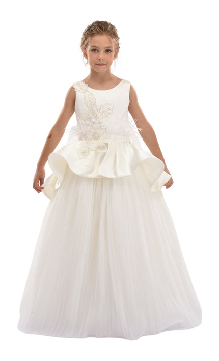 Ivory Belridge Floral Cascade Dress