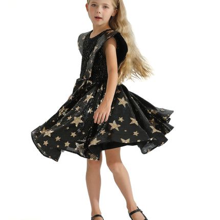 Black Starlit Rivior Dress